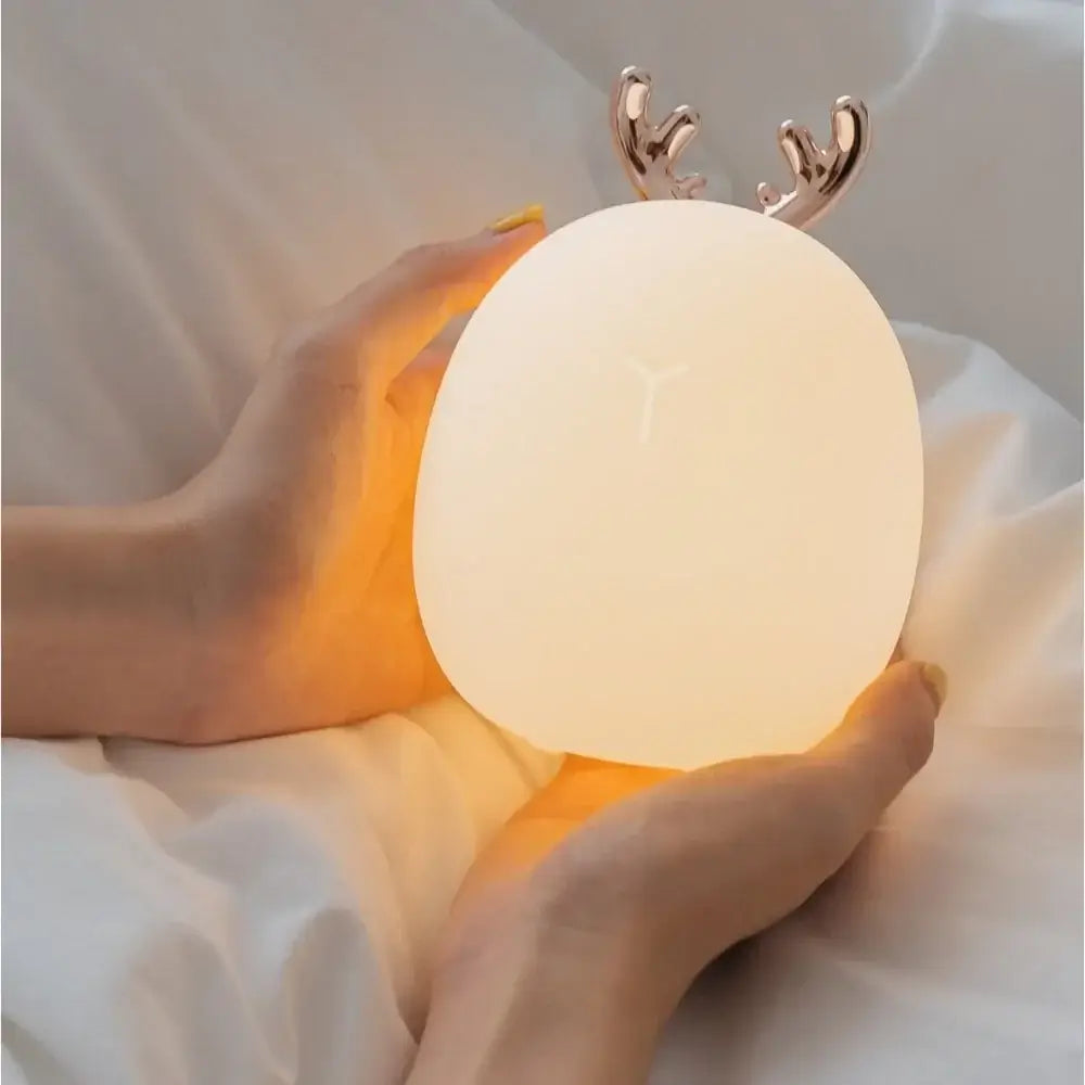 Cute Silicone Animal Lamps – Soft LED Night Lights for Kids Create a cozy ambiance with adorable silicone animal lamps. These dimmable LED lights add a gentle glow, perfect for kids' rooms or nurseries. $42.99 Kind Nest