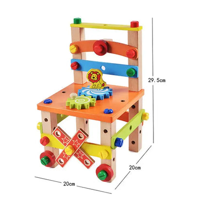 Chaise Montessori Discover the World of DIY with the "BricoKid" Montessori Chair - Awakening, Creativity, and Learning for Young Builders!Imagination and dexterity lie at the heart of play with our "BricoKid" Montessori Chair. This educational game, desig