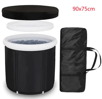 Flexi Soak Tub The FlexiSoak Tub is an innovative inflatable and foldable bathtub that combines convenience with relaxation. Perfect for small spaces or on-the-go use, this portable bath bucket can be easily inflated and folded, making it ideal for indoor