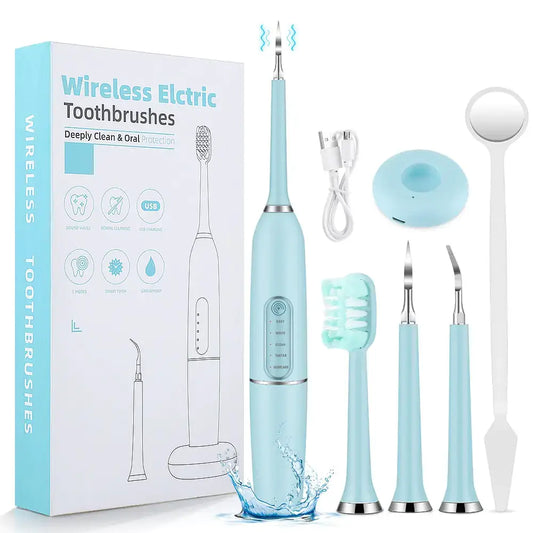 Electric Dental Calculus Remover Introducing our Electric Dental Calculus Remover: Your Smile's Best Friend!Say goodbye to stubborn plaque and hello to a brighter, healthier smile with our Electric Dental Calculus Remover – the ultimate tool for maintaini