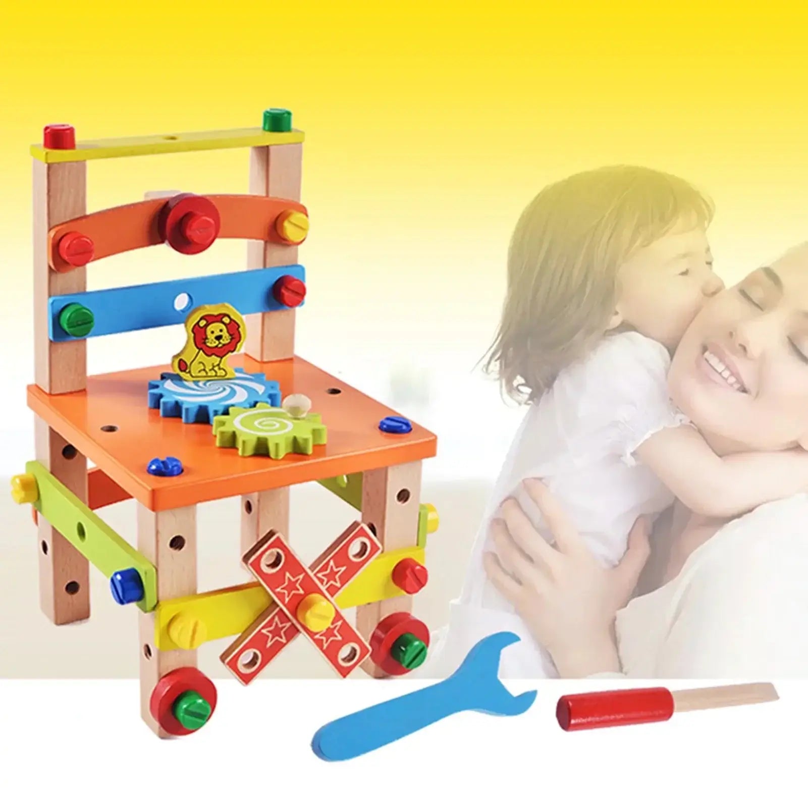 Chaise Montessori Discover the World of DIY with the "BricoKid" Montessori Chair - Awakening, Creativity, and Learning for Young Builders!Imagination and dexterity lie at the heart of play with our "BricoKid" Montessori Chair. This educational game, desig