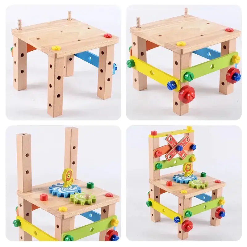 Chaise Montessori Discover the World of DIY with the "BricoKid" Montessori Chair - Awakening, Creativity, and Learning for Young Builders!Imagination and dexterity lie at the heart of play with our "BricoKid" Montessori Chair. This educational game, desig