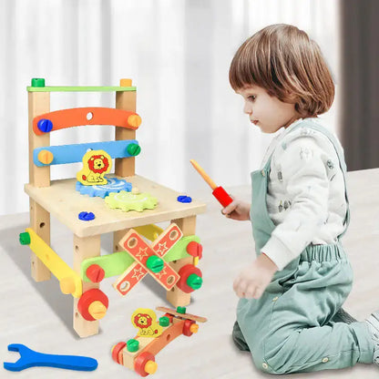 Chaise Montessori Discover the World of DIY with the "BricoKid" Montessori Chair - Awakening, Creativity, and Learning for Young Builders!Imagination and dexterity lie at the heart of play with our "BricoKid" Montessori Chair. This educational game, desig